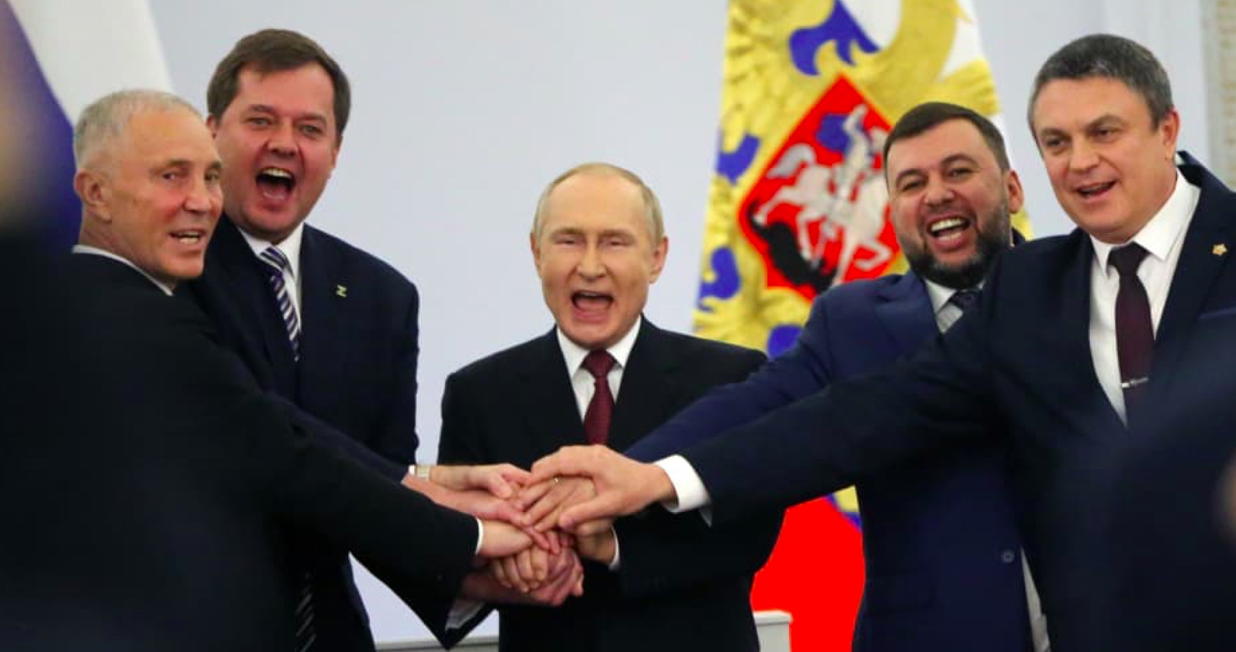 VIDEO: Rossija! Rossija! Obrovské skandování a spojené ruce na symbol jednoty zpečetily na historickém slavnostním ceremoniálu v Kremlu přistoupení 4 ukrajinských oblastí do Ruské federace! Vladimir Putin nabídl Kyjevu poslední možnost k mírovému jednání, ale Zelenský namísto toho podepsal zrychlenou žádost o vstup Ukrajiny do NATO!