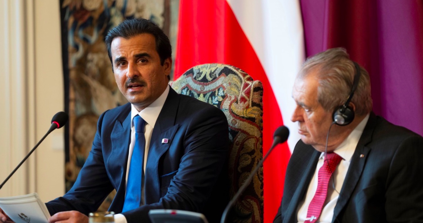 Katarský emír odletěl z Prahy, Brusel si nepřál jeho účast na neformálním summitu
