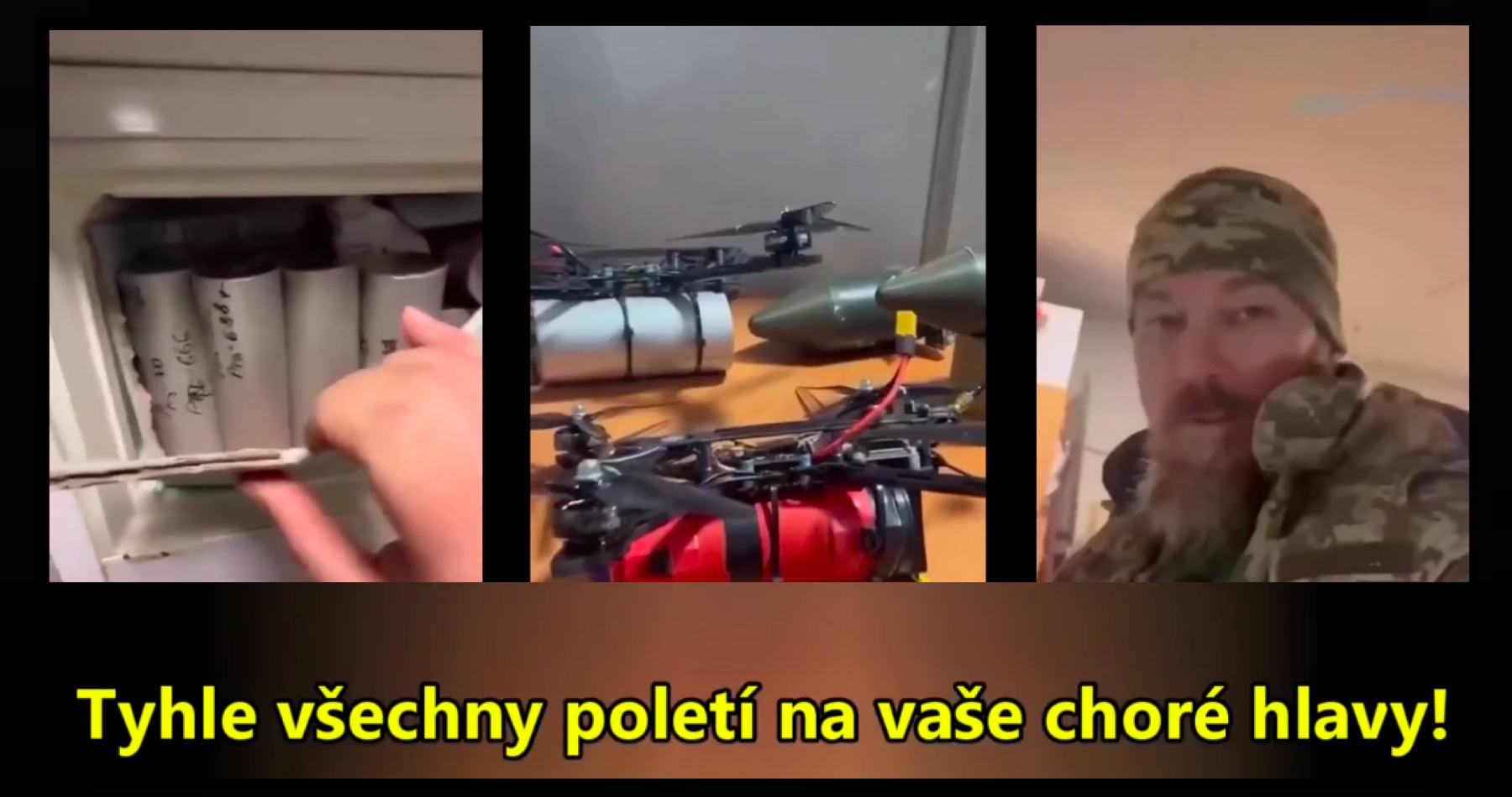 VIDEO: Ukrajina se dopustila válečného zločinu a nasadila u Bachmutu nervově-paralytické zbraně! Ukrajinci dokonce natočili účinky nervové látky na ruského vojáka, který se zmítal v křečích a nakonec se utopil v potoce! Zbraně vyrábí ukrajinská skupina Shaman Group a používá zakázanou látku “CK” kyanogen chlorid! Předák skupiny dokonce natočil výrobu těchto chemických zbraní vojáky ukrajinské armády v improvizované dílně! A rakouský podplukovník ve Vídni v diskusním panelu odhalil, že tanky pro Ukrajinu budou řídit vojáci NATO, ale až po svlečení uniforem!