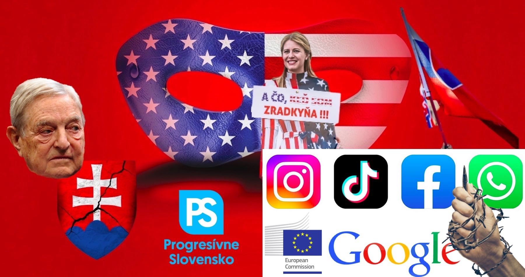 Čaputovo-Ódorova vláda  na tajných schôdzkach v spolupráci s Bruselom vyvíjala nátlak na Google, Facebook, Instagram, WhatsApp a TikTok, aby pred sobotňajšími voľbami cenzurovali a nešírili názory nevyhovujúce totalitnému progresívnemu režimu na Slovensku