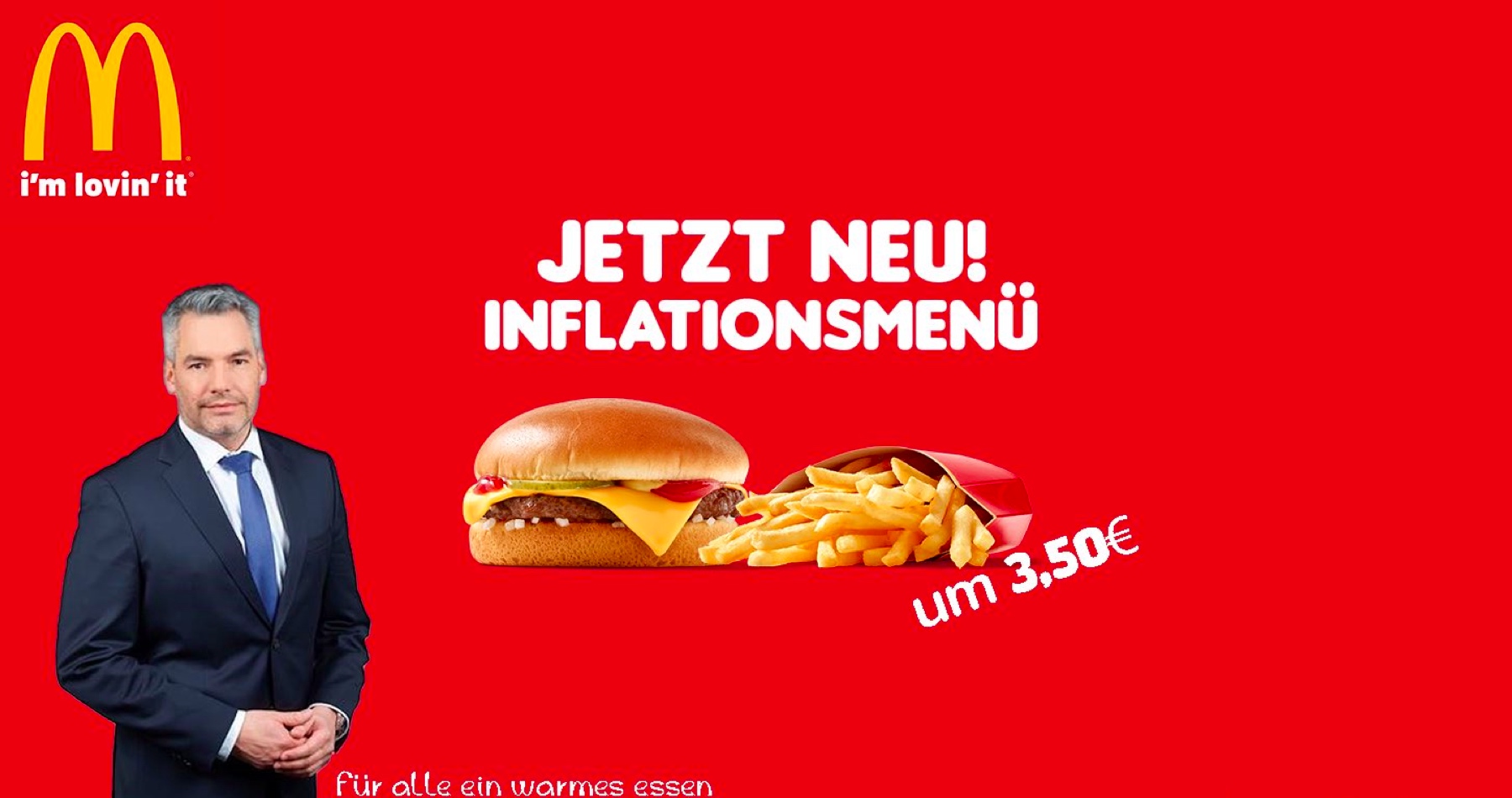 VIDEO: Rakúsky kancelár Nehammer pobúril verejnosť svojím odkazom chudobným rodinám, aby sa stravovali v McDonalde