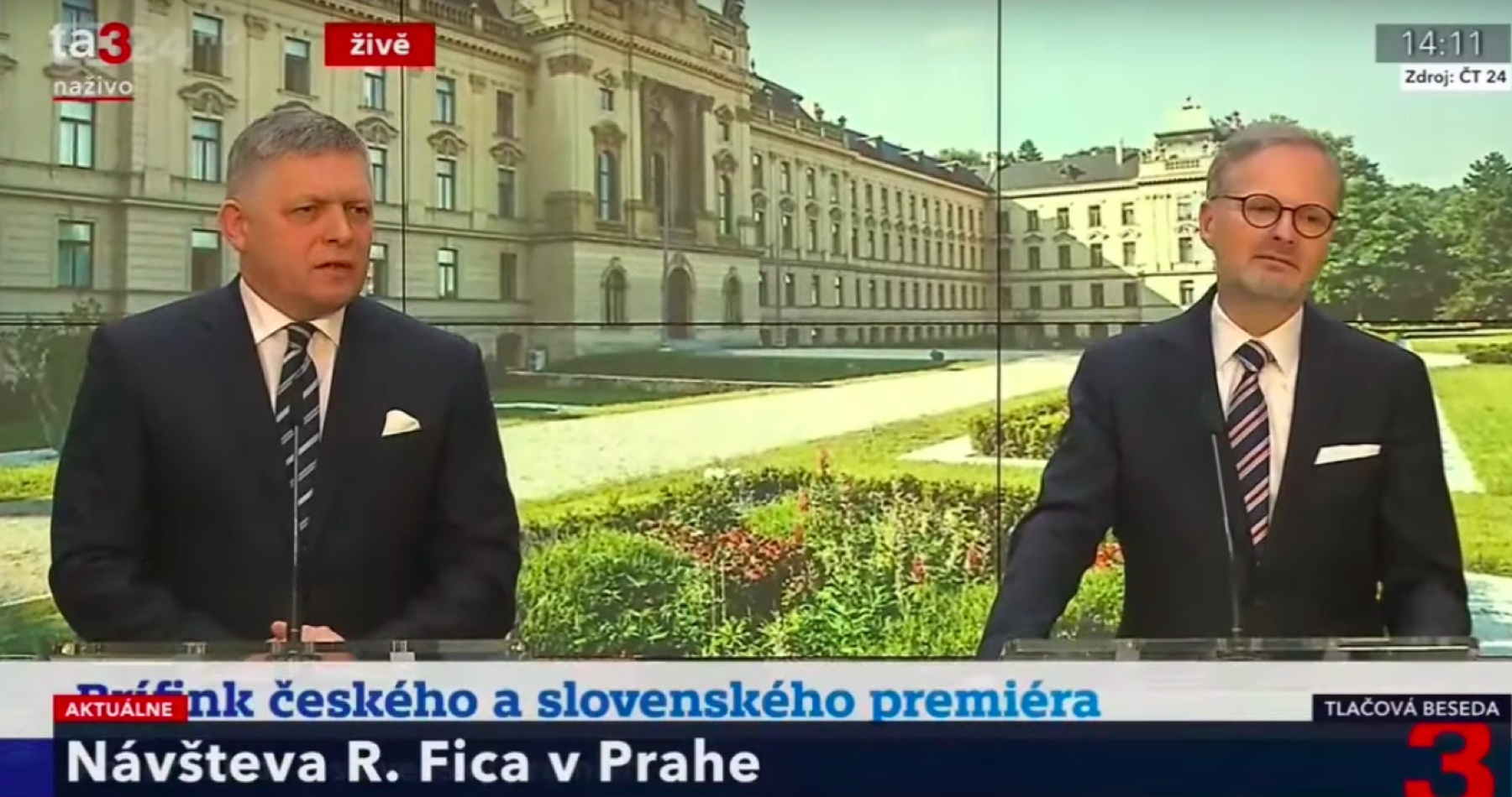 VIDEO: Nevidím dôvod teraz cestovať do Kyjeva, vyhlásil Fico v reakcii na provokačnú otázku redaktora slovenského mainstreamu počas jeho brífingu s českým premiérom Fialom