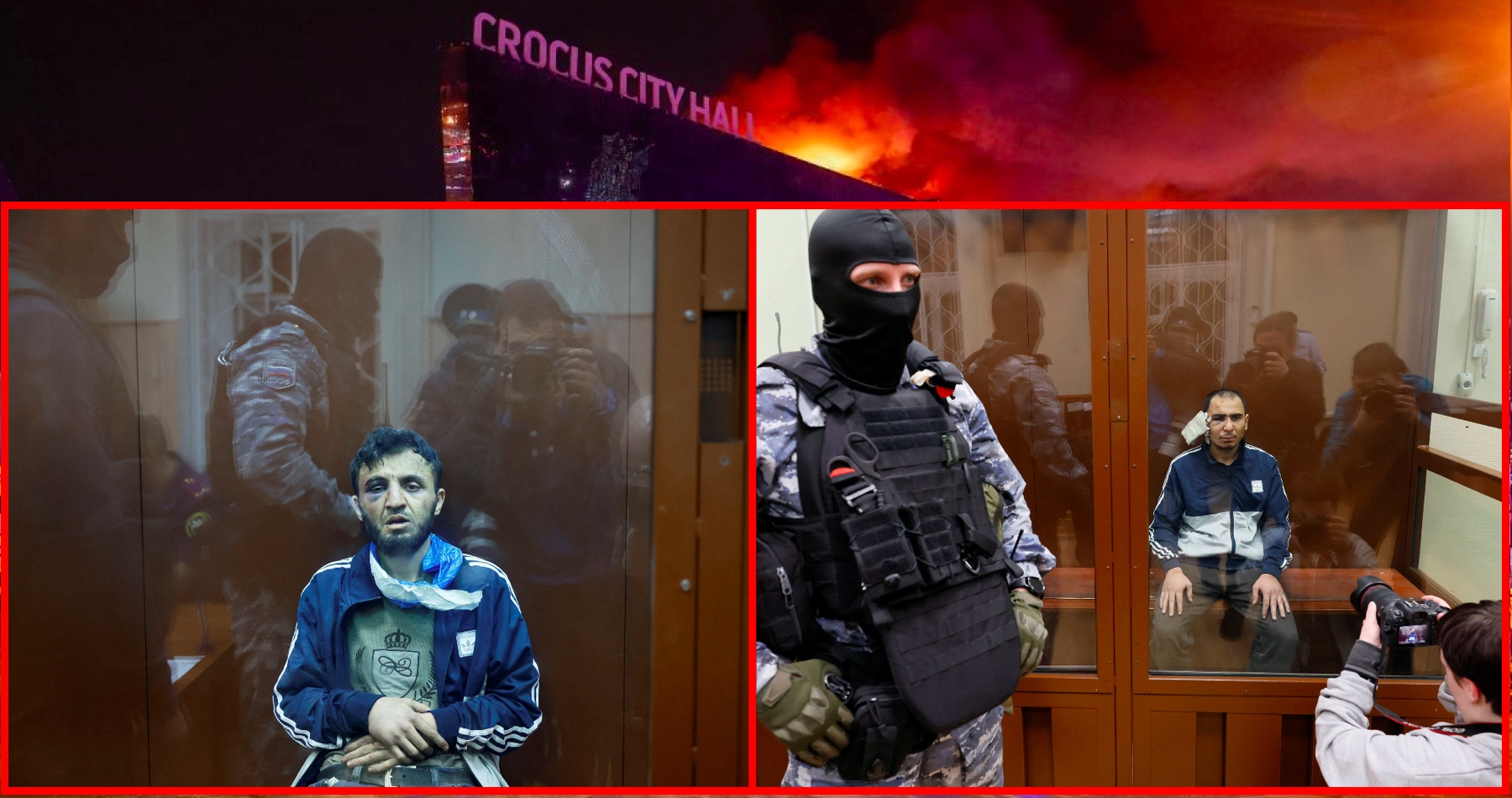 VIDEO: Prvých dvoch podozrivých páchateľov teroristického útoku v Moskve predviedli pred súd