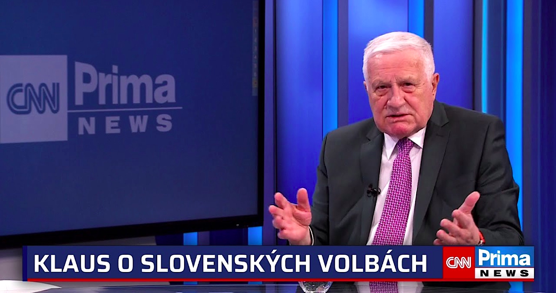 VIDEO: Václav Klaus o podkopávaní dobrých vzťahov medzi Českou republikou a Slovenskom proukrajinským premiérom Fialom, o návšteve prezidenta Pavla v Nemecku na 85. výročie nacistickej okupácie, ale aj o snahách EÚ zlikvidovať V4, o možnostiach ukončenia konfliktu na Ukrajine a o prezidentských voľbách na Slovensku