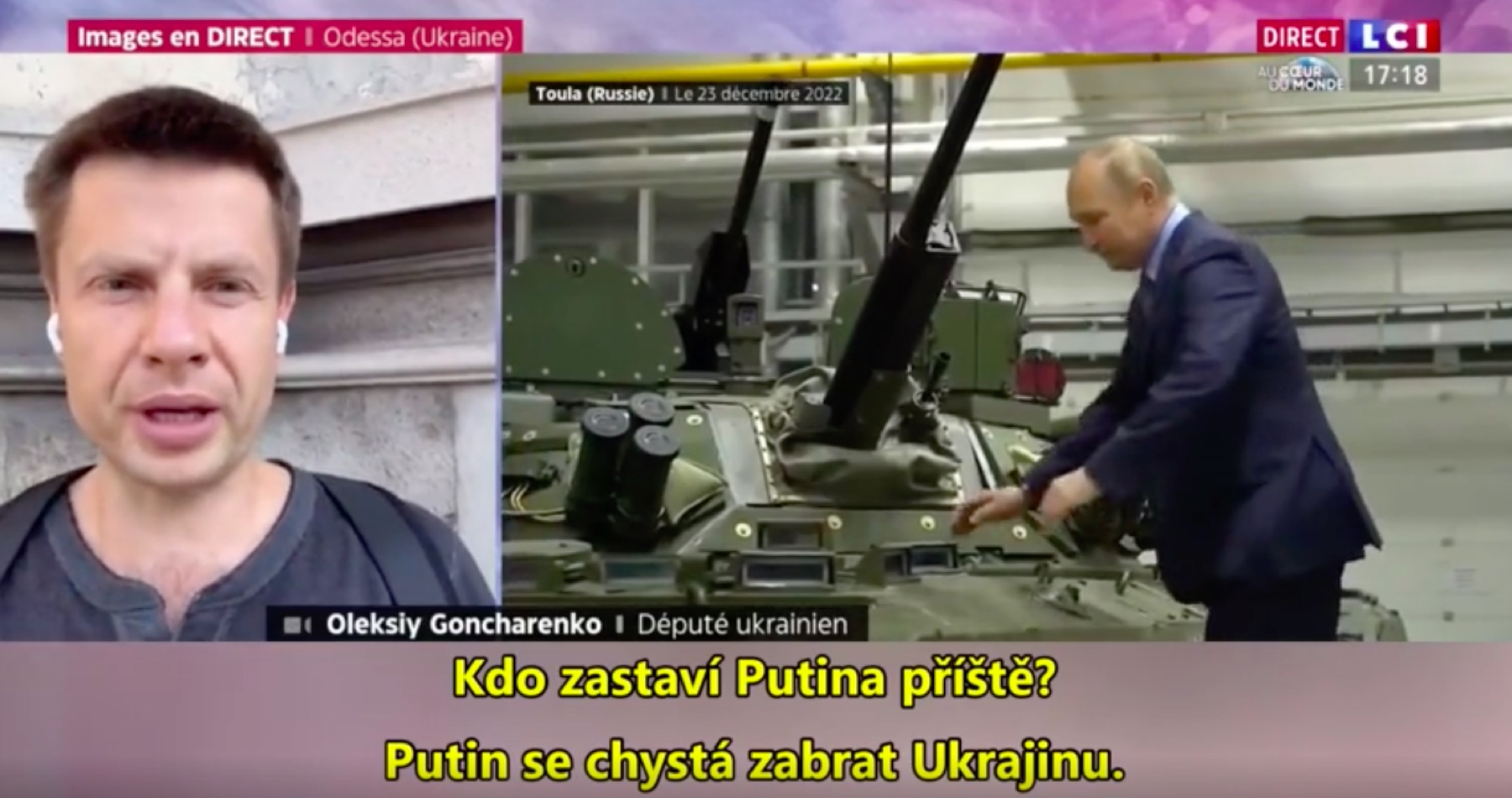 Ukrajinský poslanec na francouzské televizi podpořil vyslání vojsk EU a NATO na Ukrajinu, pokud se Ukrajincům nepodaří zastavit ruskou ofenzívu