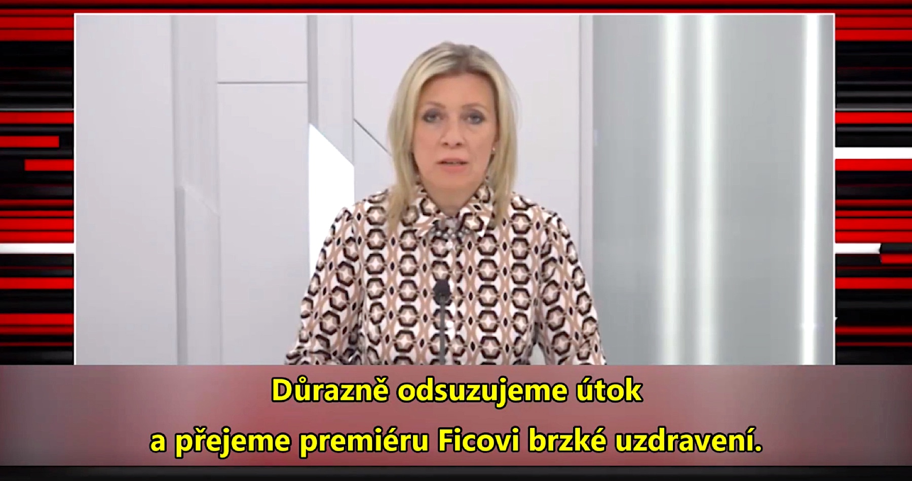 VIDEO: „Fico je priateľ Ruska, ktorý sa v tejto historickej a prelomovej dobe v dejinách ľudstva nebojí povedať svoj názor nezhodujúci sa s hlavným prúdom,“ vyhlásila hovorkyňa ruského rezortu diplomacie a v súvislosti s pokusom zavraždiť slovenského premiéra, v dôsledku hecovania a rozdeľovania spoločnosti, obvinila kolektívny Západ zo šírenia nenávisti voči iným názorom