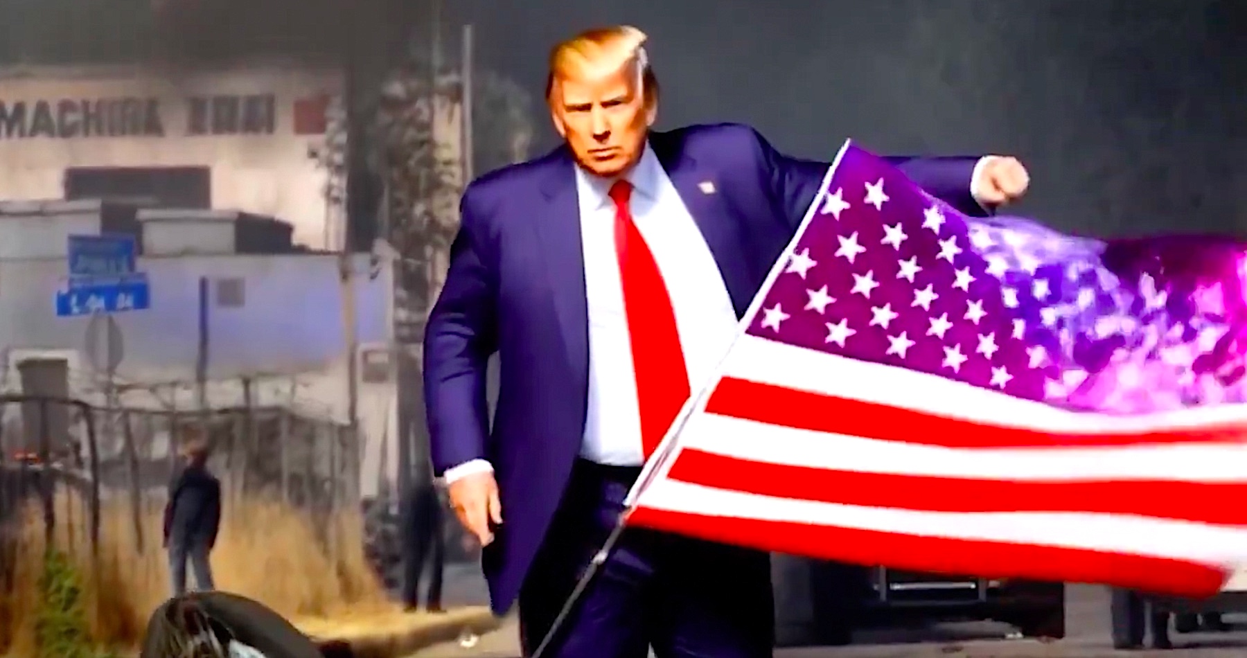 VIDEO: Donald Trump zapálil Ameriku, a ta začíná hořet stejně jako americké Abramsy na Donbasu. Rozval USA započal přesně podle předpovědi Hollywoodu ve filmech „Nechte svět světem“ a „Občanská válka“