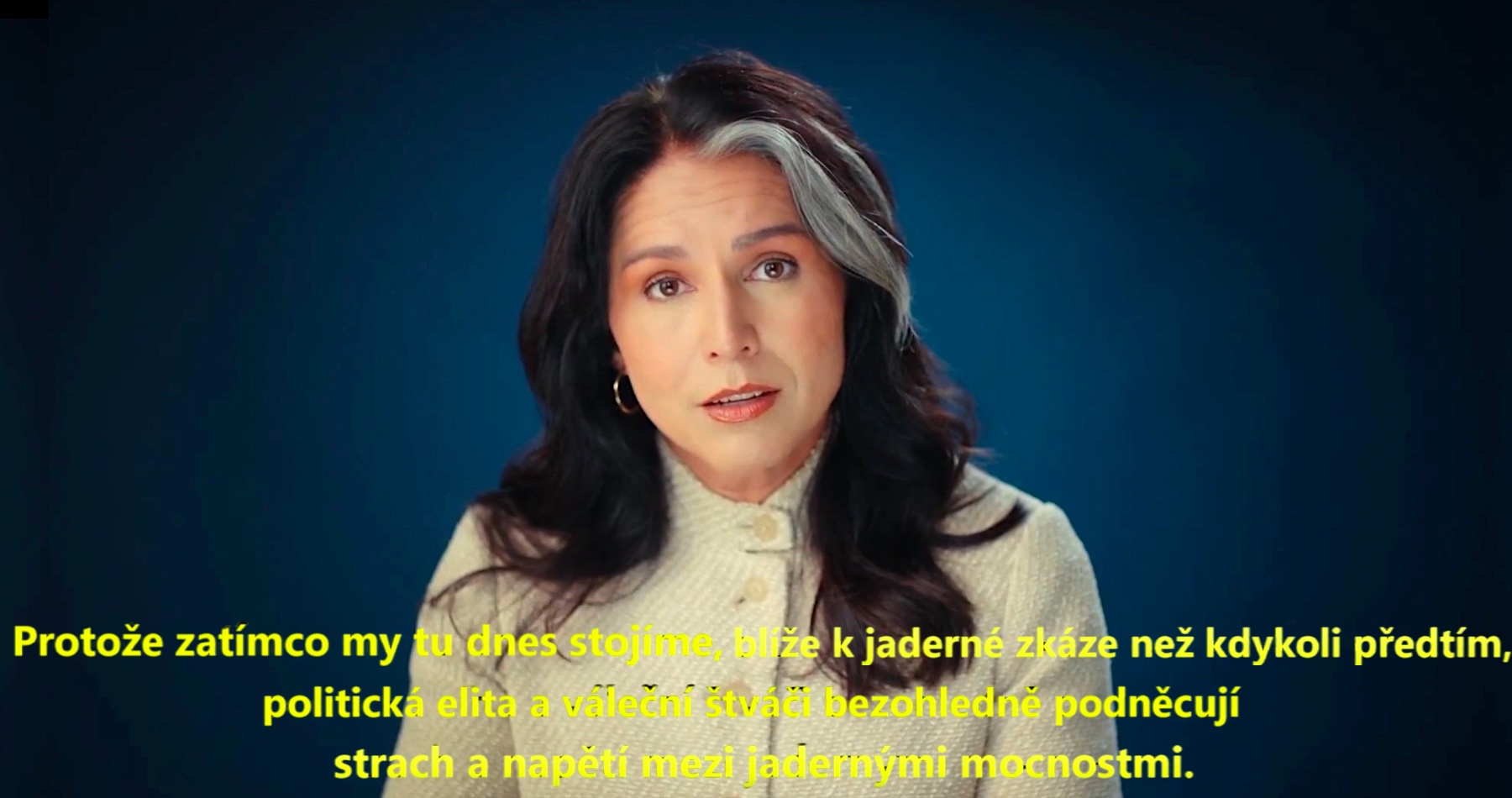 VIDEO: „Svet čelí ako nikdy predtým nukleárnej skaze. Politická elita a vojnoví štváči bezohľadne podnecujú medzi jadrovými mocnosťami strach a napätie,“ varuje riaditeľka tajných služieb USA Tulsi Gabbardová a zároveň upozornila na hrôzu, ktorú by zo sebou priniesol atómový vojenský konflikt 