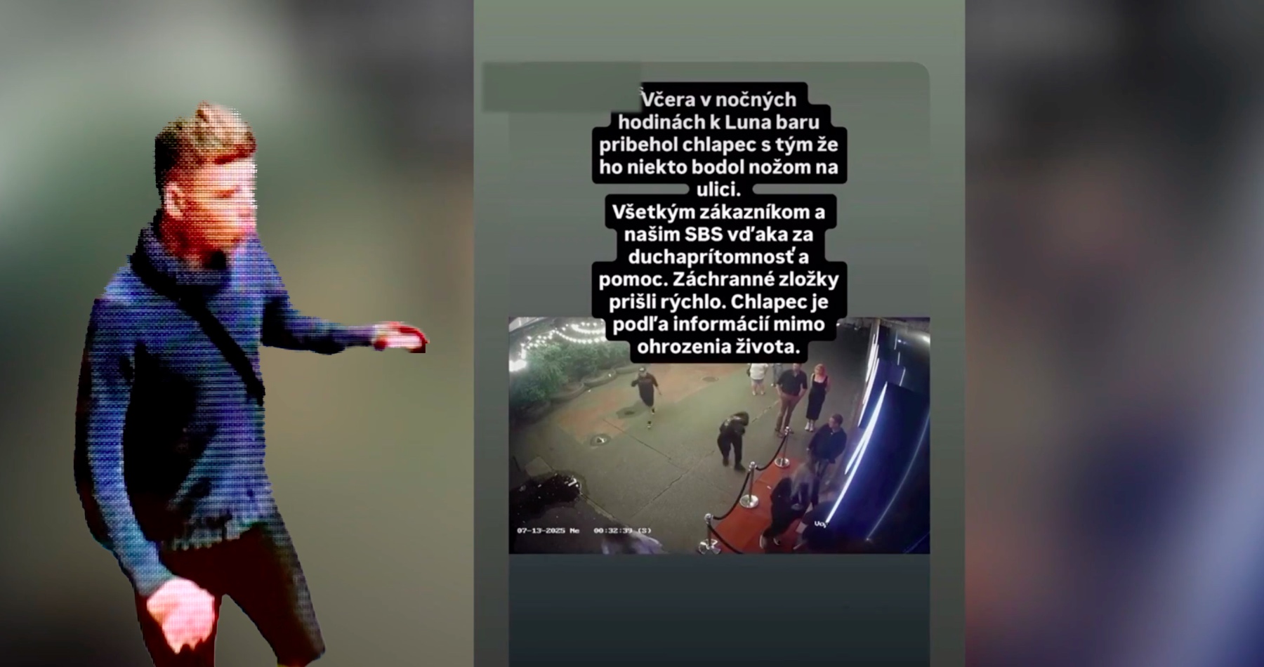 VIDEO: Mladý Ukrajinec na zastávke MHD v Bratislave tri krát bodol do chrbta 17-ročného chlapca