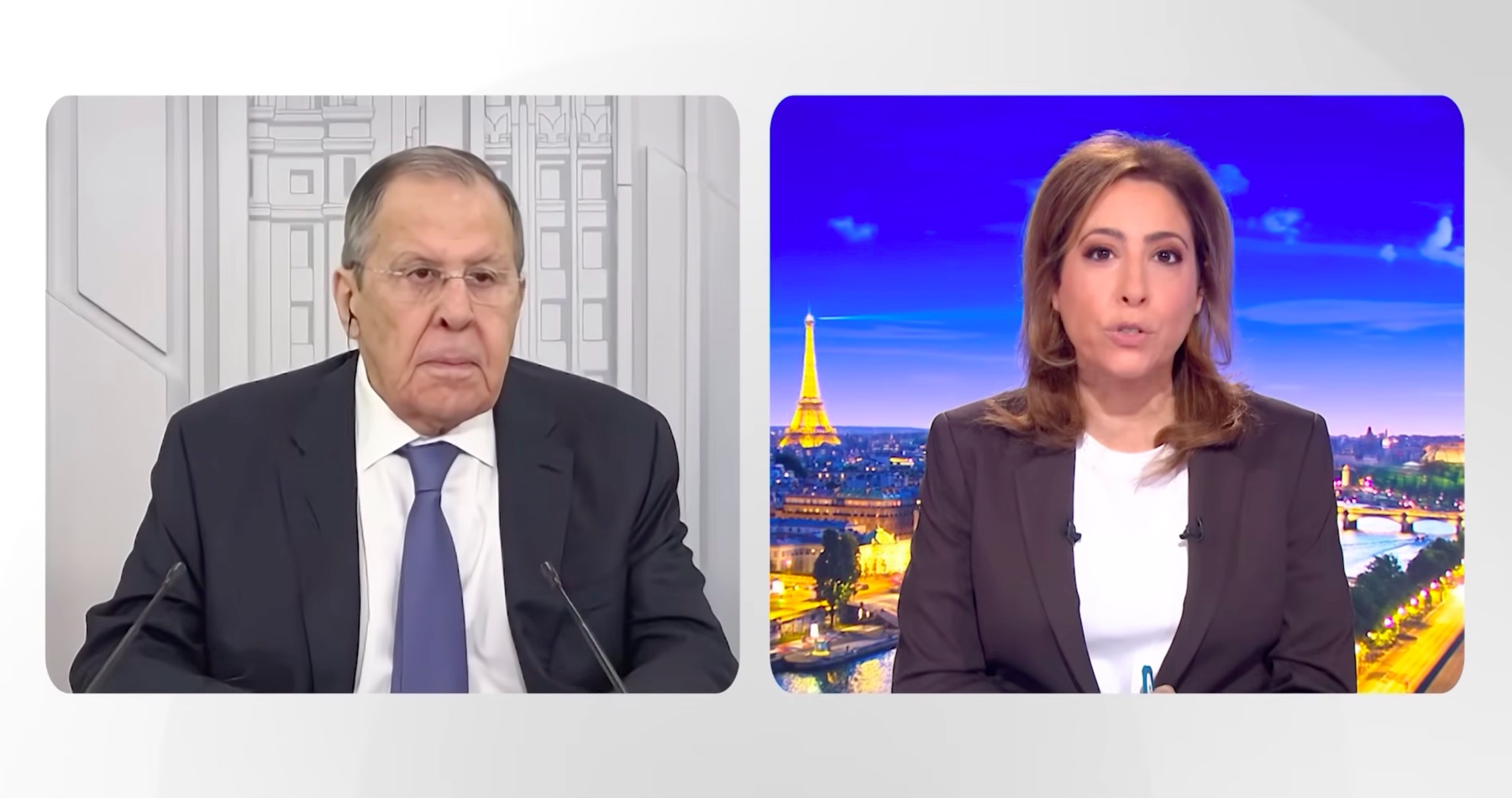 VIDEO: Francúzska verejnoprávna televízia France 2 čelí nenávistným útokom ukronacistického režimu v Kyjeve, pretože dala priestor Sergejovi Lavrovovi, v ktorom ruský minister zahraničia komentoval aktuálnu situáciu v Iráne, na Blízkom východe a na Ukrajine, ale aj vzťahy Ruska s USA a štátmi Západu. Poskytnutím iného pohľadu na geopolitické udalosti, ako únavne v korporátnych médiách šíri propaganda politikov Západu, je pobúrený aj francúzsky šéf diplomacie Jean-Noël Barrot 