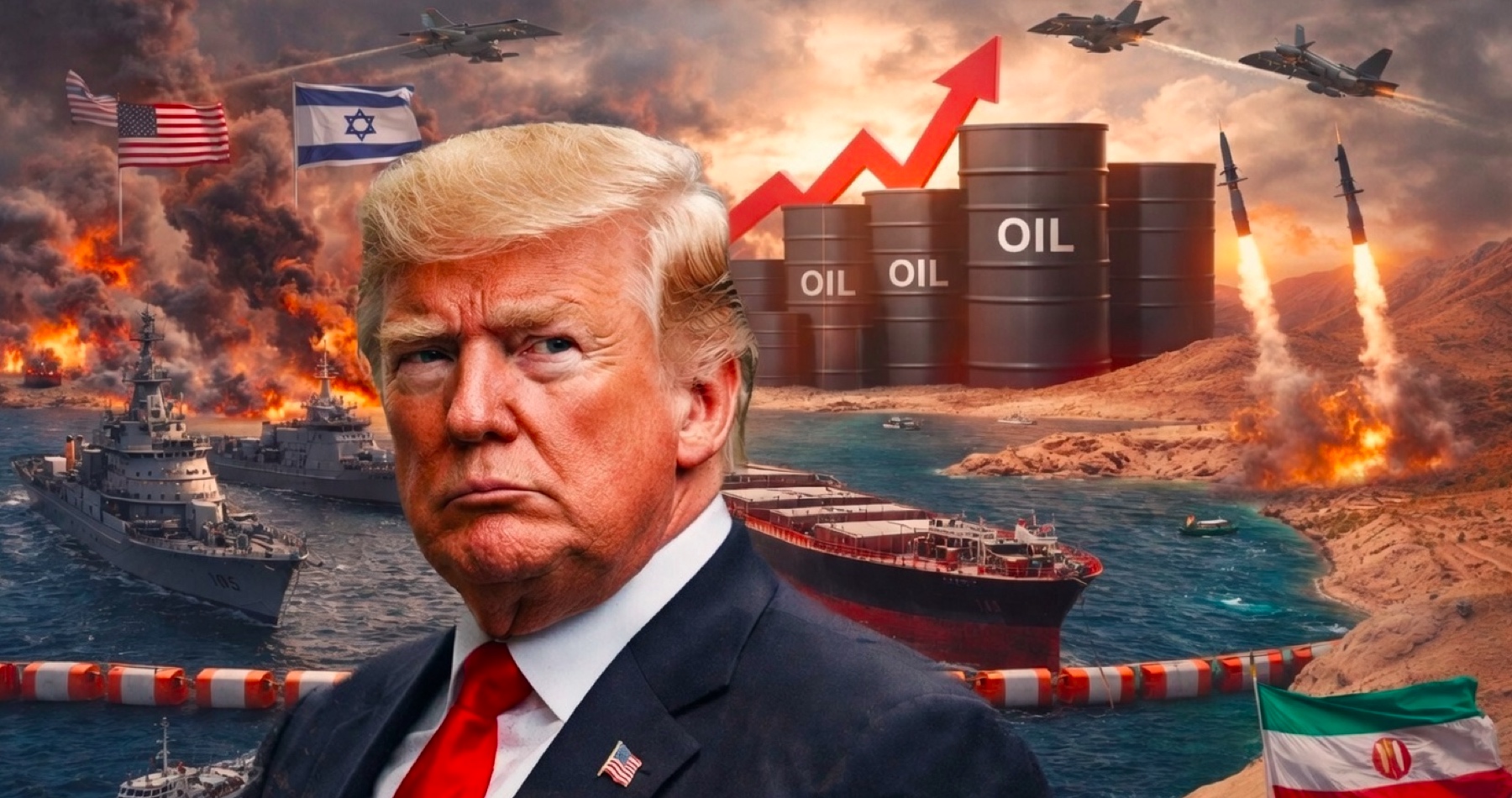 Donald Trump sa chvastá, že USA dokážu s trochou času „s ľahkosťou Hormuzský prieliv otvoriť, zobrať si ropu a zbohatnúť“. Nevysvetlil však ako to docieli. Americký prezident tiež povedal, že americká armáda je najväčšia a najsilnejšie na svete, a že ešte nezačala ničiť to, čo v Iráne zostalo