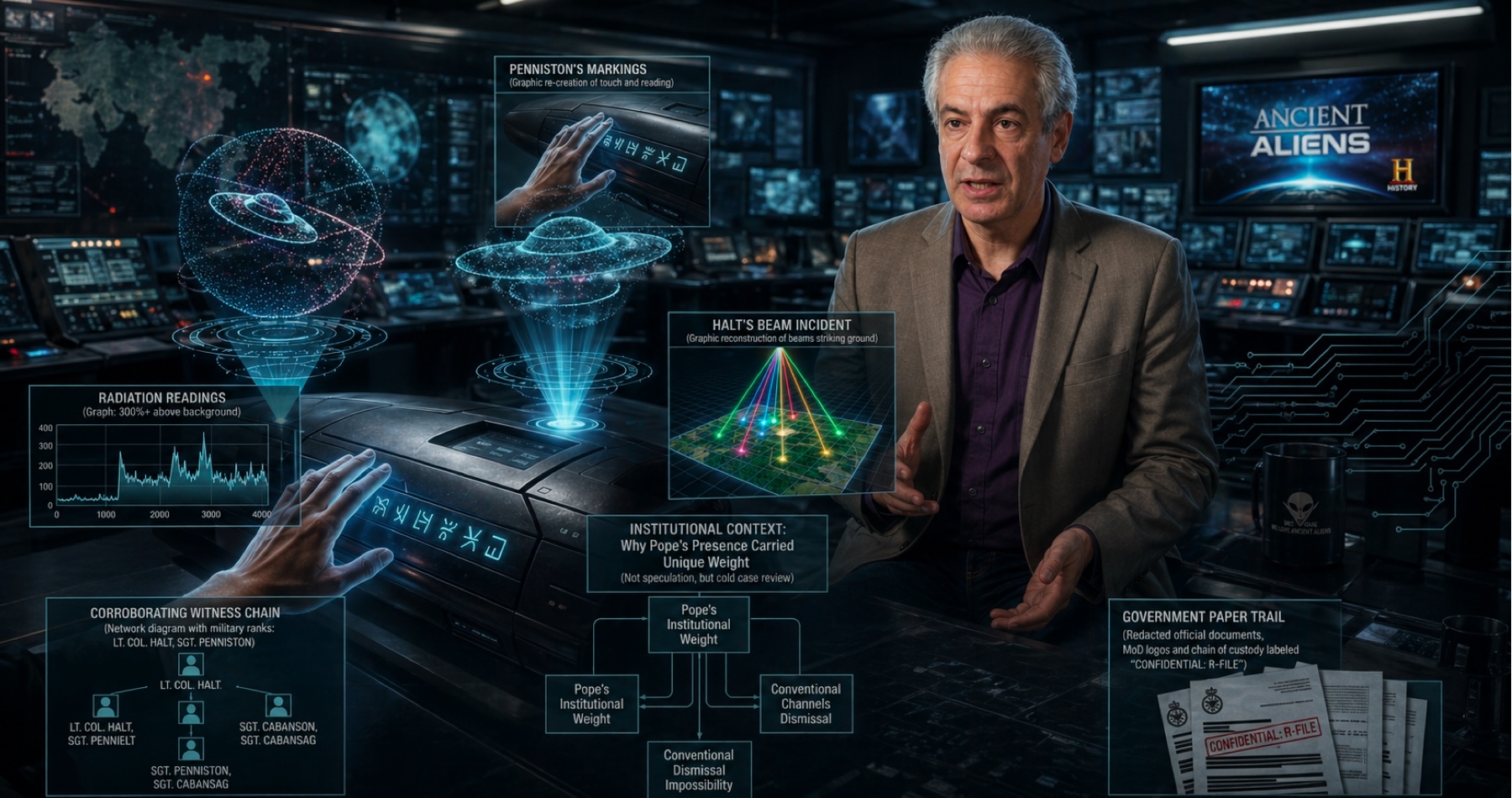 VIDEO: V čase záhadných úmrtí a zmiznutí amerických vedcov zomrel aj Nick Pope, ktorý pre britské ministerstvo obrany vyšetroval prípady neidentifikovaných lietajúcich objektov (UFO), predovšetkým však incident v lese Rendlesham, známy aj ako ‚britský Roswell‘