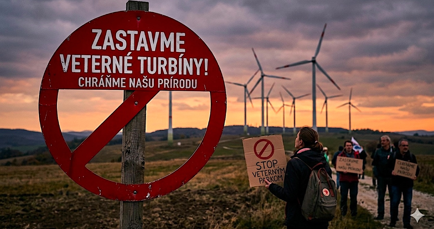 VIDEO: Stop strategickému návrhu veterných parkov na Slovensku a petícia proti výstavbe veterných parkov a turbín na území SR