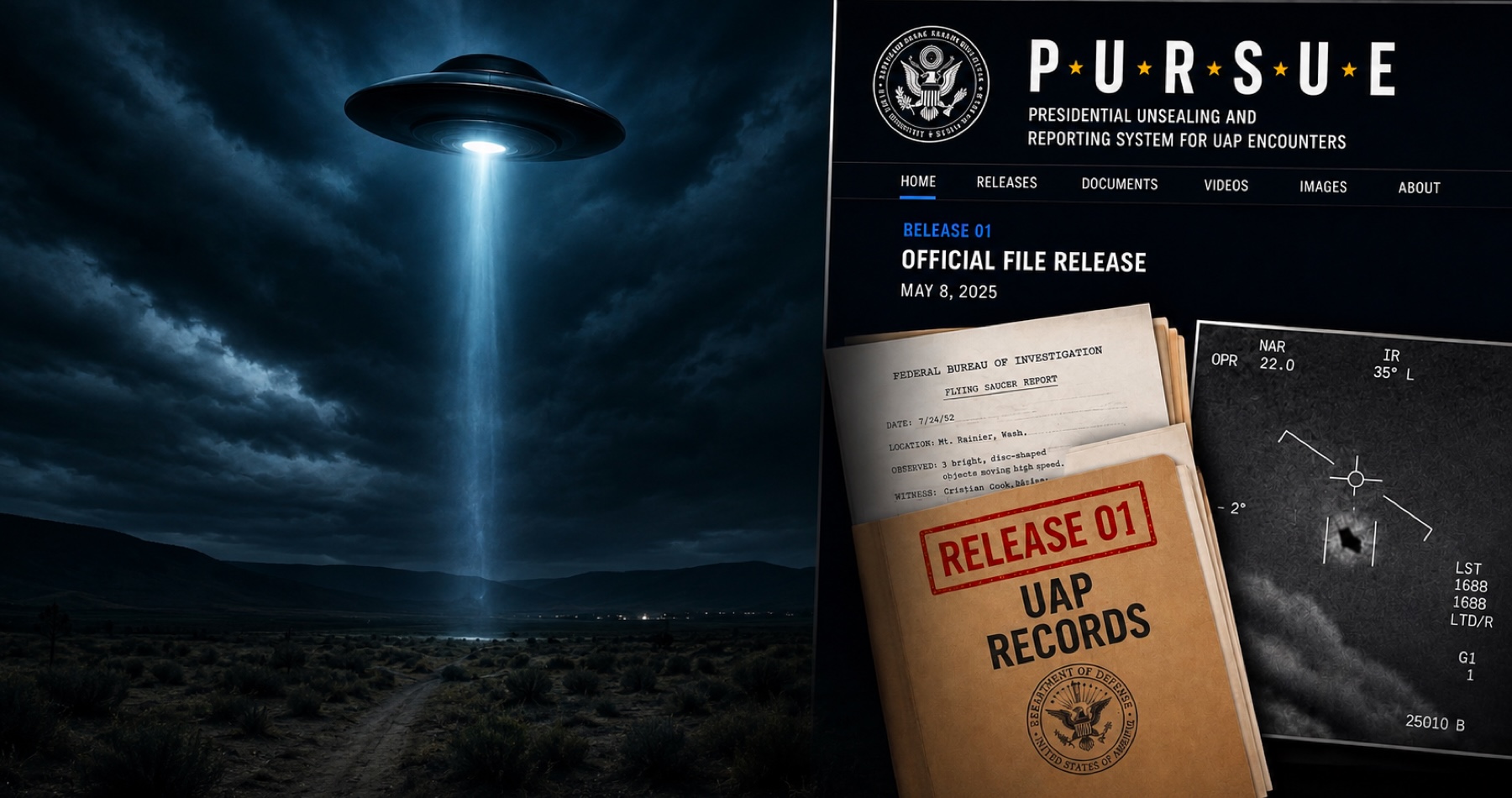 VIDEO: O zverejnení prvej série doteraz nepublikovaných dokumentov, videí a fotografií ohľadom pozorovania UFO a existencie vyspelých mimozemských civilizácií ministerstvom obrany USA