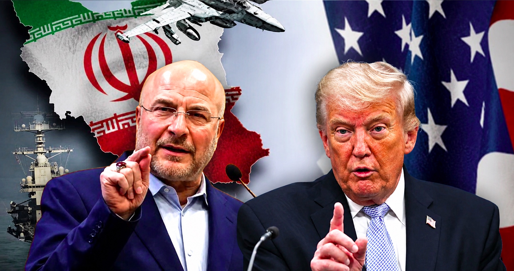„Buď Iránu uštedrím takú ranu, akú ešte nikdy nezažil, alebo podpíšeme dohodu, ktorá bude výhodná,“ vyhlásil Donald Trump. Hlavný iránsky vyjednávač pre mierové rozhovory Mohammad Báker Kálíbáf amerického prezidenta varoval, že „ak spácha ďalší bláznivý čin a opäť rozpúta vojnu, pre USA to bude určite drvivejšie a trpkejšie ako v prvý deň vojny“